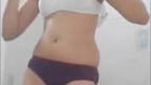 Slim hot brown nipple Desi babe open bra panty