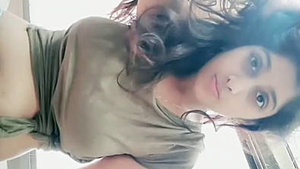 Huge tits desi cat with bra popping out inside tshirt