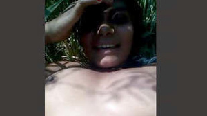 Village girl sucking and fucking in the jungle