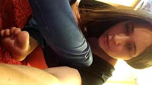 Desi beauty Receptionist strips and fingering