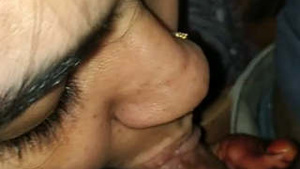 Bhabhi with her hand giving blowjob