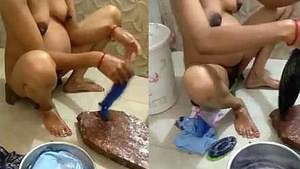 preggo desi bhabhi nude bath and husband filming