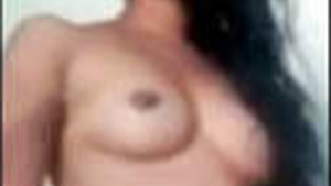 Sexy college girl showing breasts and pussy