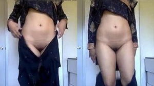 salwar kameez desi indian girl distributing and showing her goods