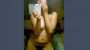 Horny Girl Recording Her Nude Selfie