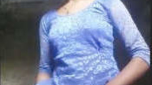 Village girl bathing and recording