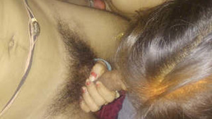 Newly married girl hot well sucking