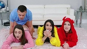 Scary orgy between four dudes, Dani Damsel combined with her suite