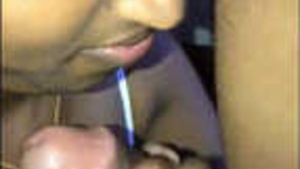 Beautiful and shy Sri Lankan girl giving a Sensual blowjob to her boyfriend