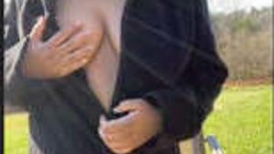 Horny Indian NRI strips and masturbates outside