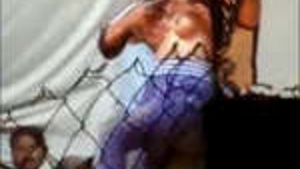 Sex girl boobs press on stage at music tip tip barsa pani