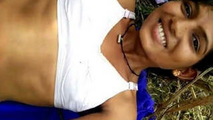 Hot Look Indian Girl Outdoors With Lover