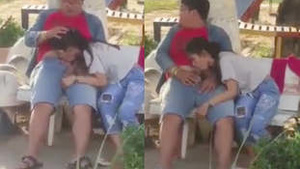 Hot college girl sucking a big dick in the park