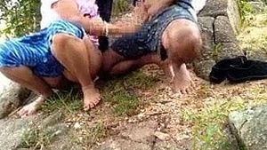 Playing in the woods