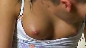Firsthand taste of her 1st slit