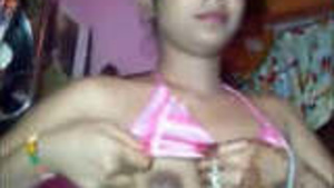 sexy desi menina stripping dress n sutiã e go topless for bf