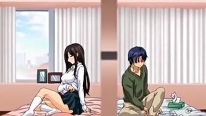 Young hentai hang on Creampie pussy