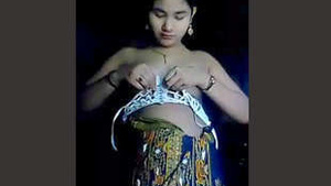 Cute village girl making video for her lover