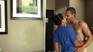 Room service shops get fucked by a hotel guest