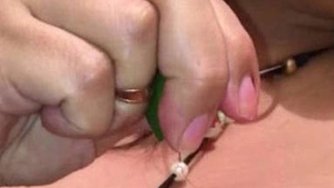 Indian Punjabi GF rubbing lemon on breasts