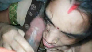 Indian neighbor Bhabi giving tasty blowjob