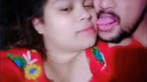 Super horny teen couple full liplock