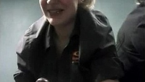 The maid sucking the gob