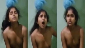 Pretty blonde gap tooth teen gives rough blowjob and rides dick hard.