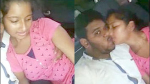 Young Goan woman giving blow job in car