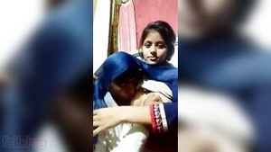 Sexy Indian woman gets hot bathroom scene with nipple sucking and kissing