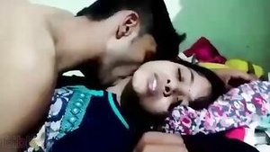 A man masturbates and puts his penis into his girlfriend’s vagina in front of the camera.