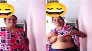 Big booby Dehati wife flaunts her assets in a sexy self-portrayed video.