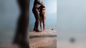 Hotty has some sex with the neighbor while his aunt watches