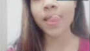 Pretty Indian woman in video call