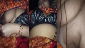 Beautiful Muslim woman with large breasts undress for a video call