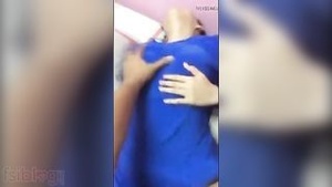 The boss seduces the colleague with big breast after the party and then has a rough anal sex.