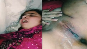 This is a porn video of a married woman from a village, and she experiences discomfort while having sex with her husband.