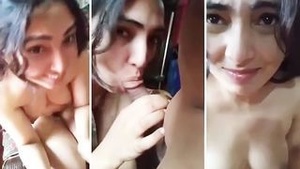 Nude Paki sister gives a blowjob to her brother.