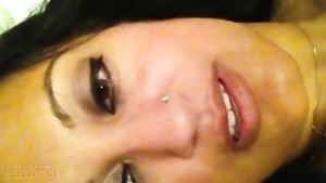 An elderly Indian housewife uses a modern sex toy to satisfy herself