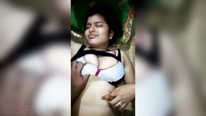 Beautiful house wife with big breast and hairy pussy having painful sex with my friend MMC.