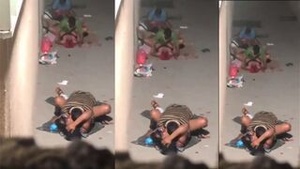 Indian couple caught having sex outside by the bridge in MMS video