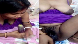 Finger fucking a Bengali housewife’s hairy pussy in a village setting