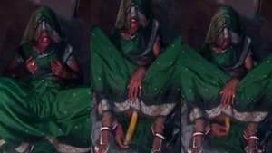 A shy farm wife masturbates in front of the camera.