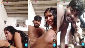 Homely Muskan Bhabhi's live camera Indian blowjob sex surprise