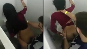 Pretty Indian woman gets fucked in the bathroom