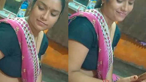 Shweta Sharma is a hot housewife who wears tight clothes and exposes her charms at home.