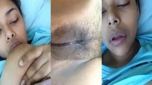 Solo performance of an Indian woman showing her hairy genitals and breastfeeding.
