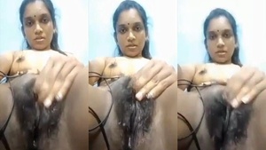 Young Tamil girl shows her hairy private part via video call