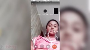 Topless beauty from India in a video call with her boyfriend