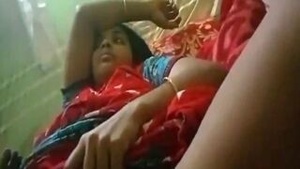 Married bangladeshi woman has sex with her husband in front of the camera in a village setting.